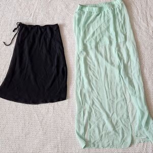 Express Mint And Black Skirts